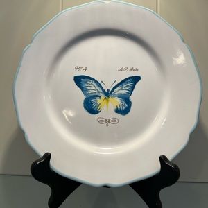 *Set Of 4* Williams Sonoma Garden Butterfly  9 1/4" Luncheon Plates